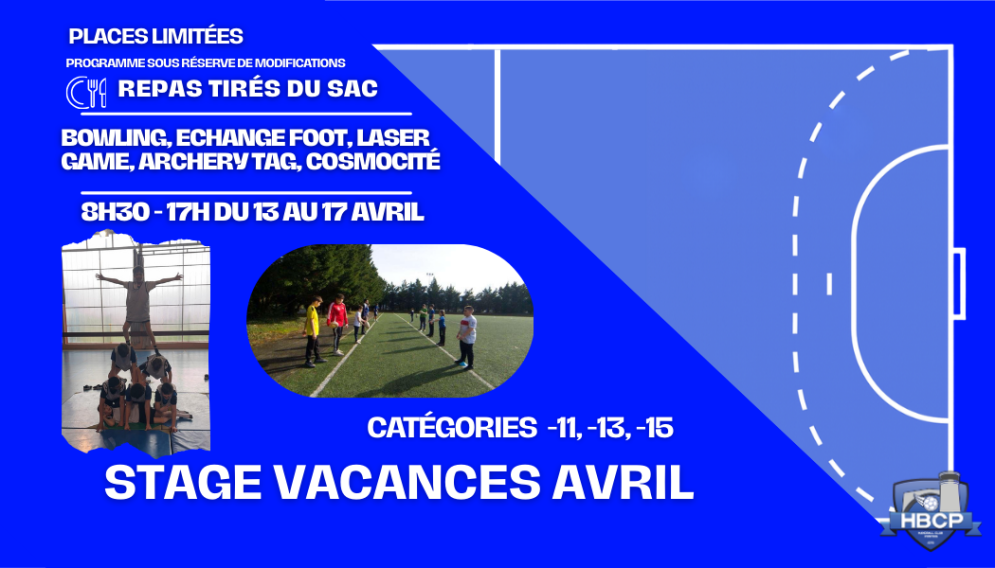Stage Vacances Avril